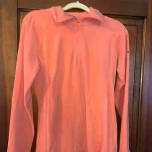 Coral Columbia Quarter Zip Size L